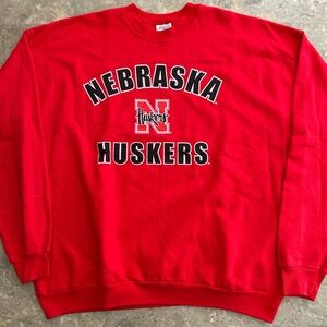 Vintage 2000s Nebraska Huskers Crewneck Sweatshirt XXL Red NCAA